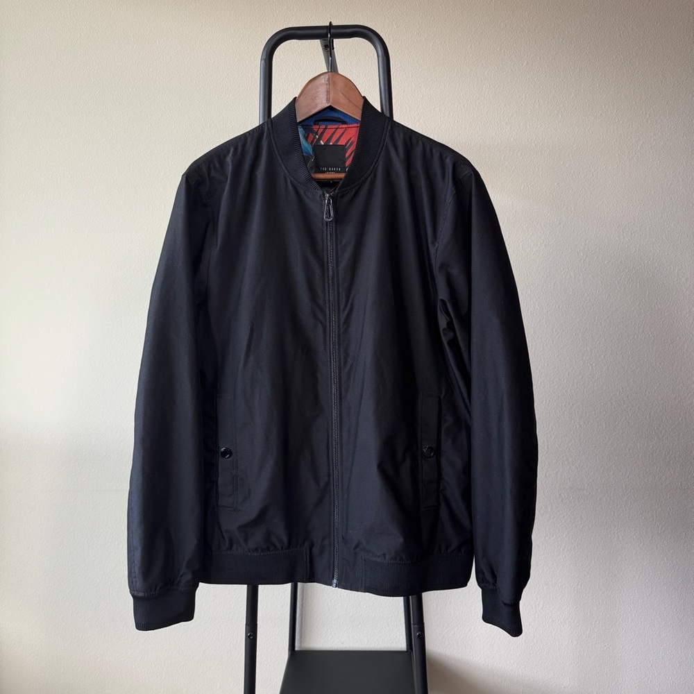 Ted Baker London Black Nylon Bomber Jacket (Size M)